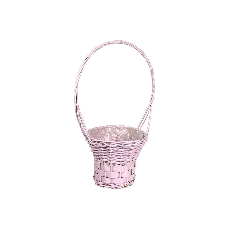 has&iacute;tott vessző &eacute;s has&iacute;tott fa f&uuml;les kos&aacute;r vil&aacute;goslila 35x27/77cm