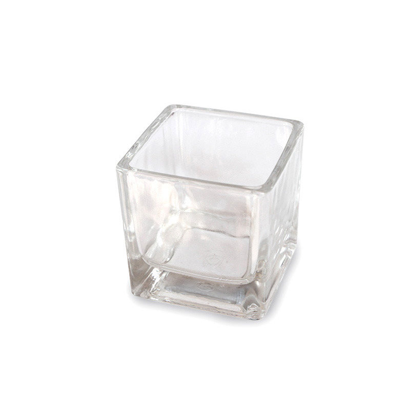 kocka alakú üveg váza 6x6x6cm
