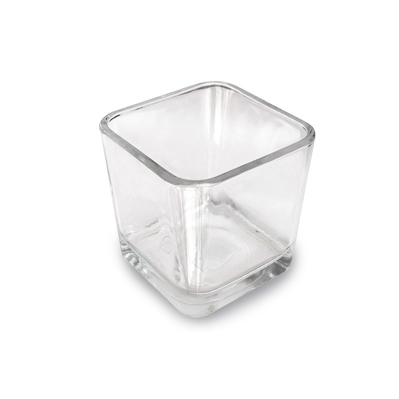 kocka alakú üveg váza 10x10x 10cm