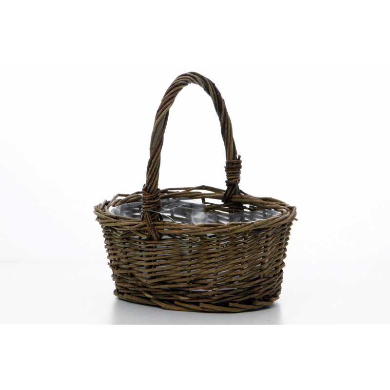 ov&aacute;lis nat&uacute;r vessző f&uuml;les kos&aacute;r barna 20x15x11/23