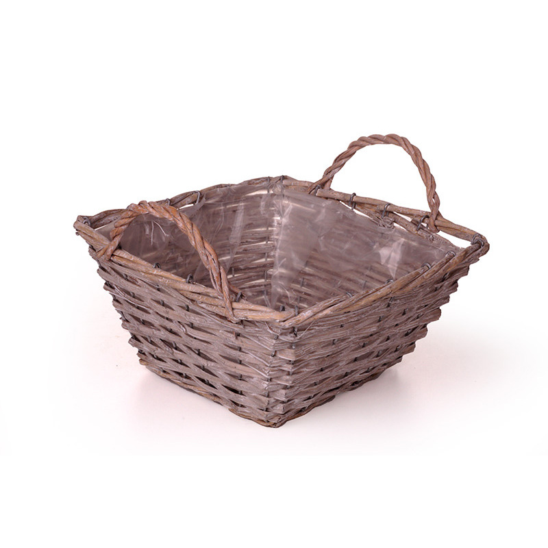 sz&ouml;gletes has&iacute;tott fa t&aacute;l k&eacute;t f&uuml;llel sz&uuml;rke 25,5x25,5x12/17cm