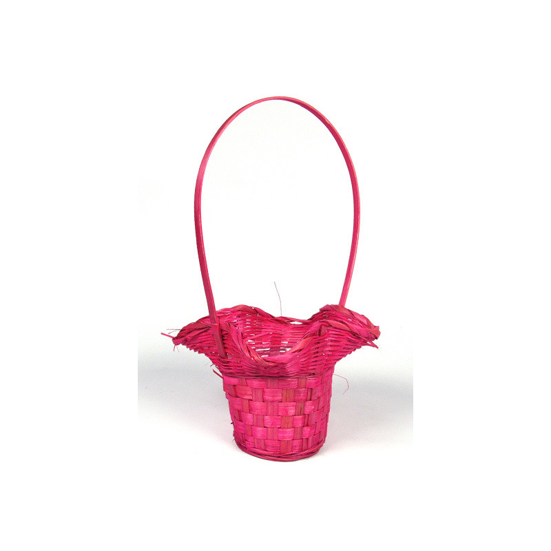 sz&ouml;gletes bambusz florentin kos&aacute;r pink 20x18x12,5/35cm