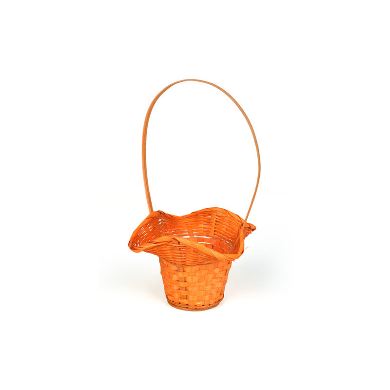szögletes bambusz florentin kosár narancs 20x18x12,5/35cm