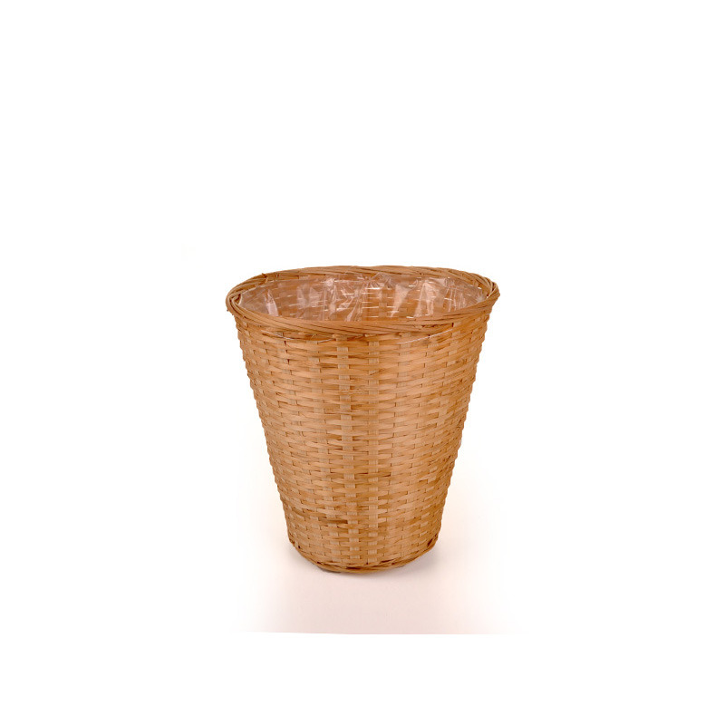 magasított bambusz kaspó natúr 24,5x26cm