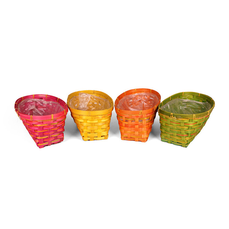 ovális bambusz tál mix 30x18x||10,5cm 5db/csomag sárga-narancs-zöld-pin||