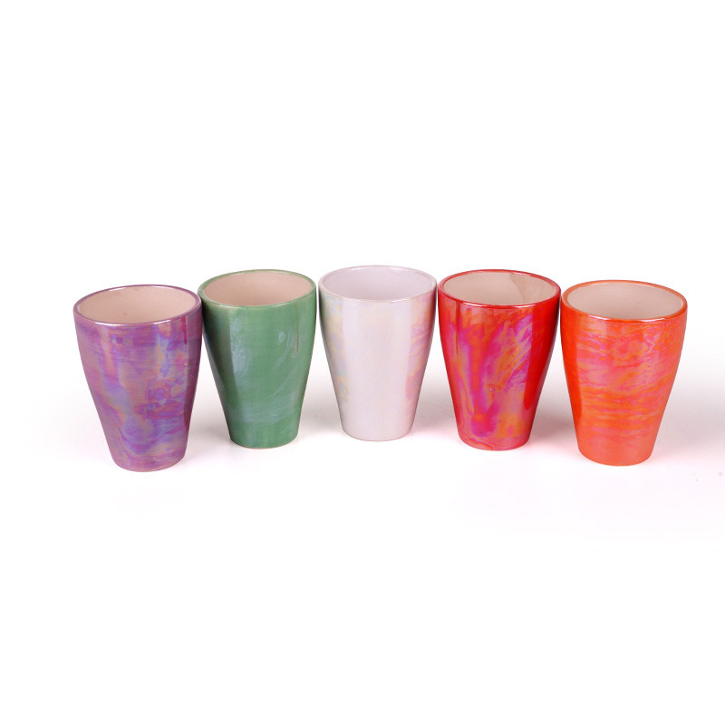 gyöngyházmintás orchidea váza mix 6,8x9,5cm piros-narancs-zöld-lila-fehér