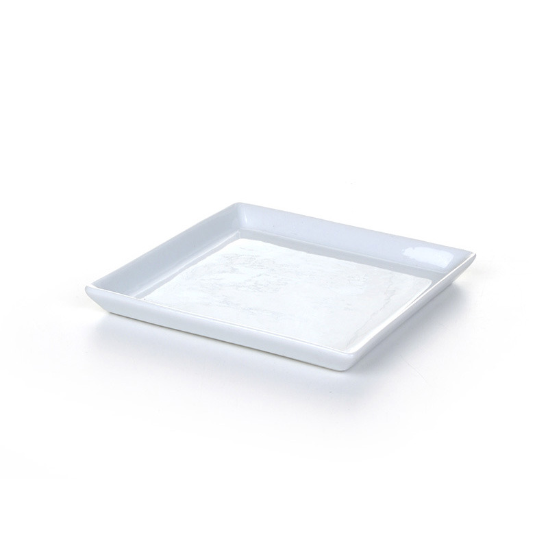négyzet alakú porcelán tál fehér 14,6x14,6x1,6cm