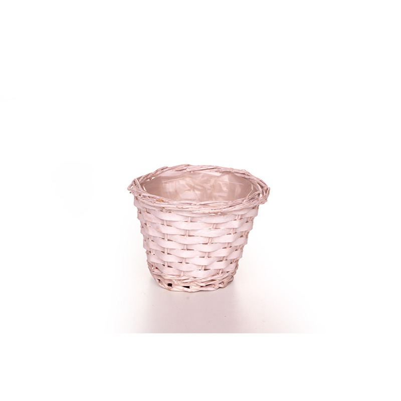 vesszőperemes has&iacute;tott fa kasp&oacute; feh&eacute;r 12,5x9cm