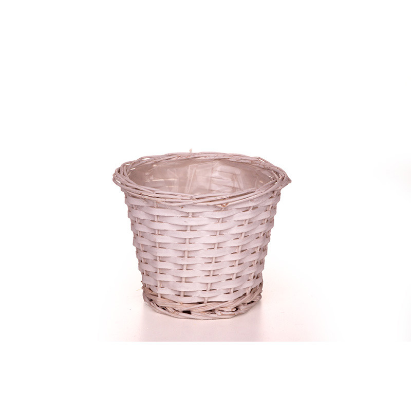 vesszőperemes has&iacute;tott fa kasp&oacute; feh&eacute;r 18x14,5cm