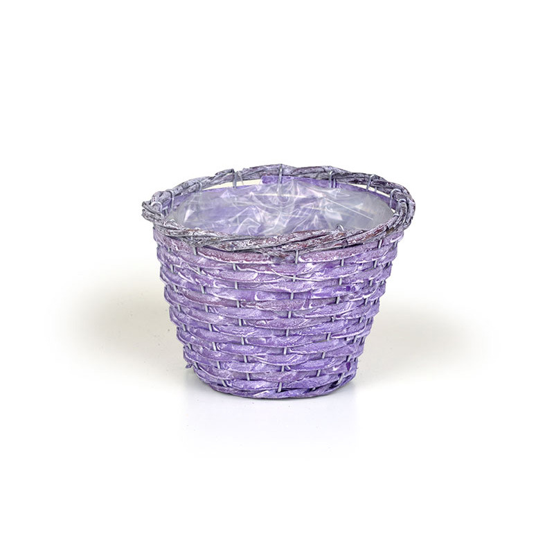 has&iacute;tott fa kasp&oacute; nat&uacute;r vessző peremmel antikolt lila 18x12cm