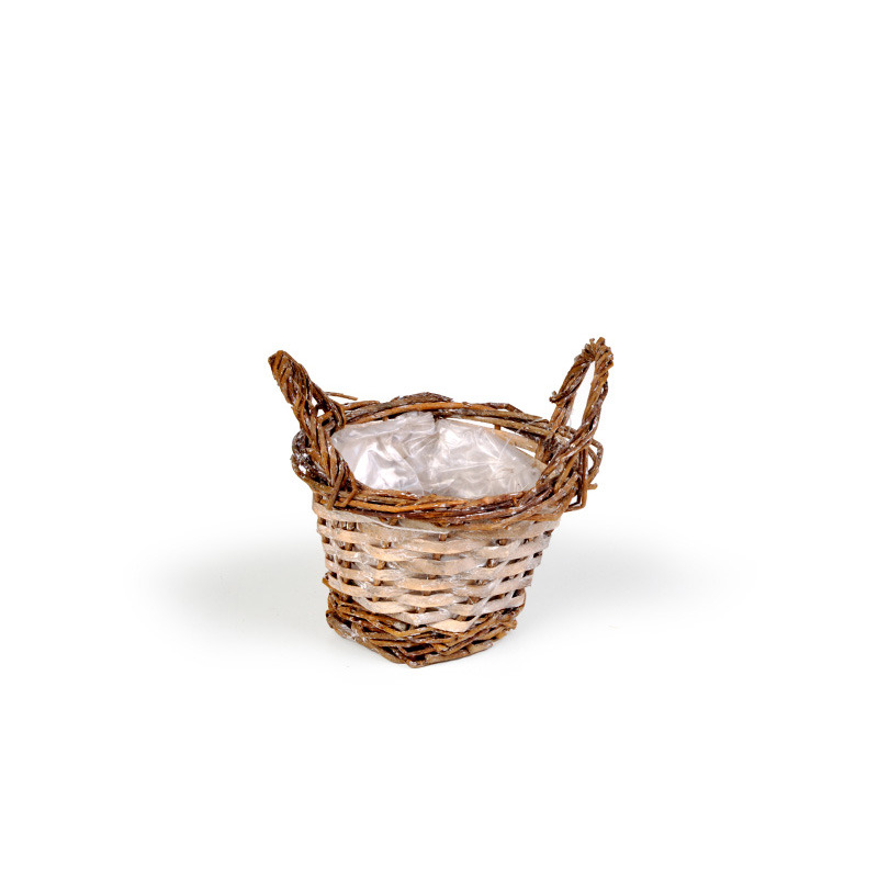 has&iacute;tott fa &eacute;s nat&uacute;r vessző kasp&oacute; k&eacute;t f&uuml;llel feh&eacute;r-nat&uacute;r barna 12x 7,5cm