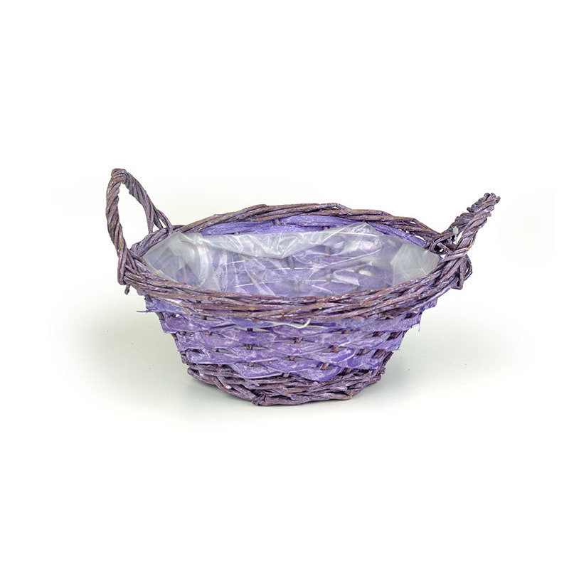 has&iacute;tott fa &eacute;s nat&uacute;r vessző t&aacute;l k&eacute;t f&uuml;llel antikolt lila 21x9cm