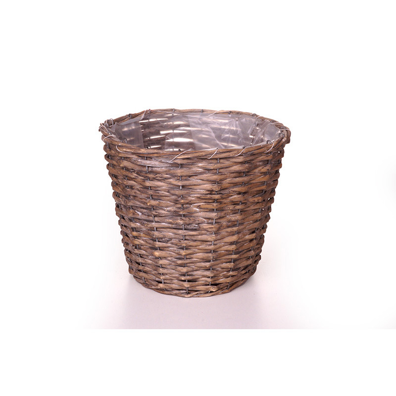 hasított vessző kaspó szürke 24,5x20,5cm