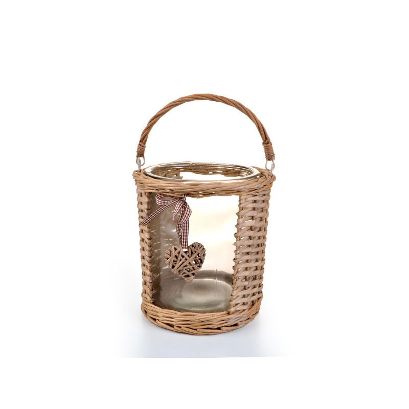 ablakos has&iacute;tott vessző m&eacute;cses tart&oacute; sz&iacute;vvel antikolt barna 22,5x23cm