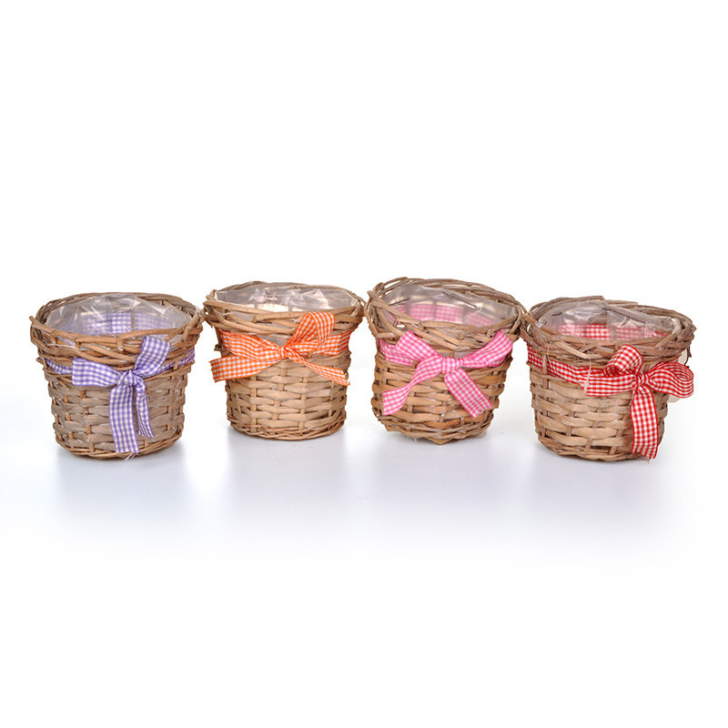 hasított fa masnis kaspó szürke 14x10,5cm 8db/csomag