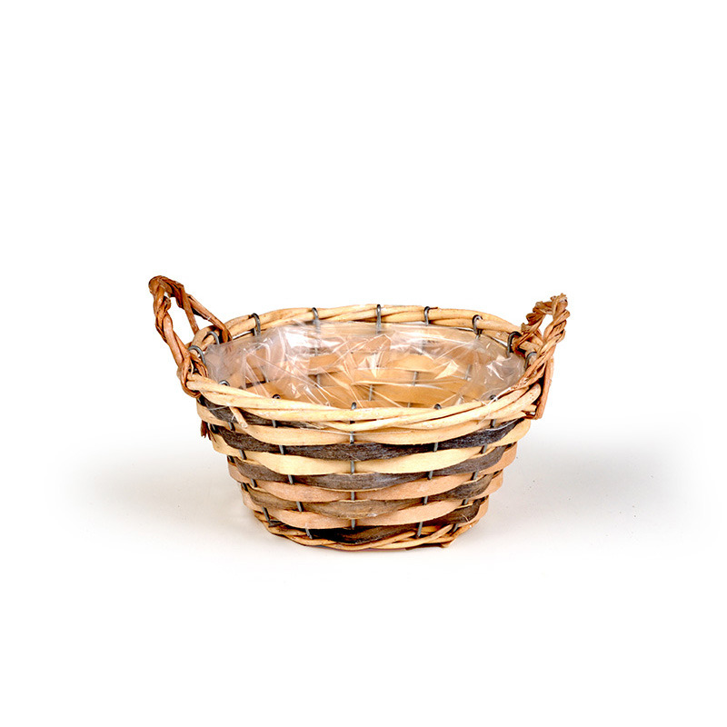 hasított fa tál két füllel natúr-szürke19x8/11,5cm