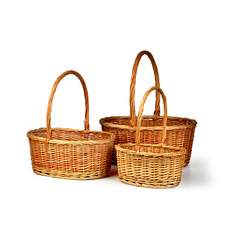 ov&aacute;lis ny&uacute;zott vessző bev&aacute;s&aacute;rl&oacute; kos&aacute;r szett nat&uacute;r 44x36x19/51cm S/3