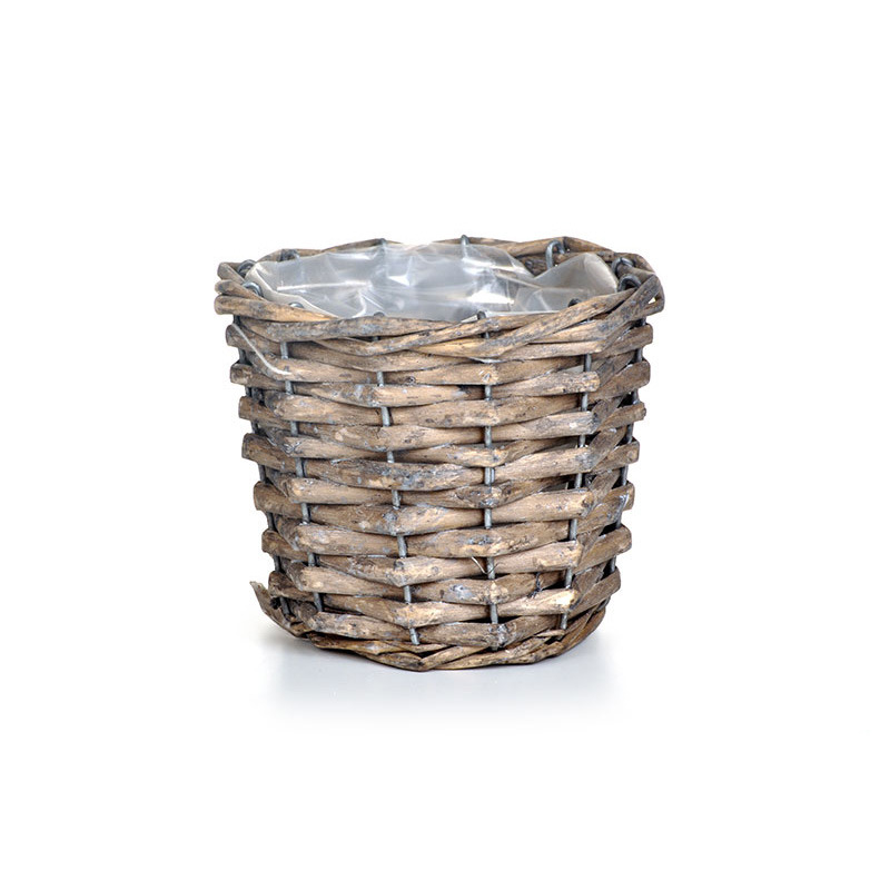 hasított vessző hengerkaspó szürke 11,5x9,5cm