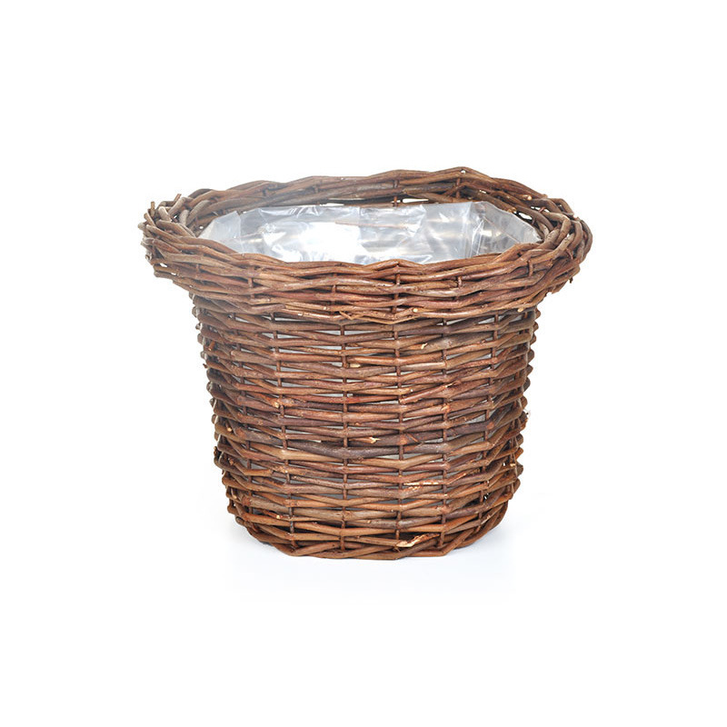 vastagperemes vastag vessző kaspó barna26x18cm