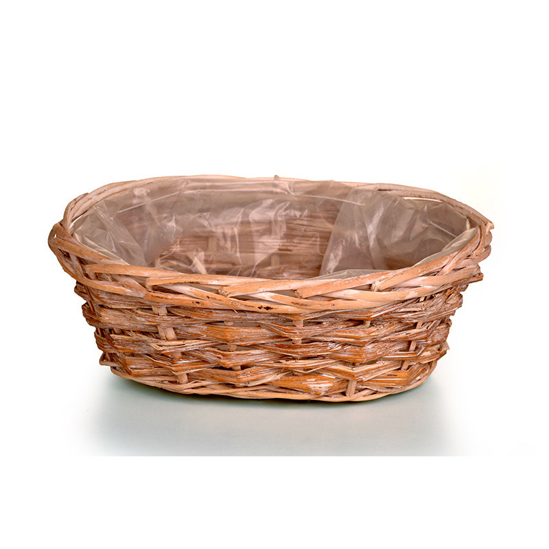 ovális hasított fa tál antikolt barna 25,5x23cm