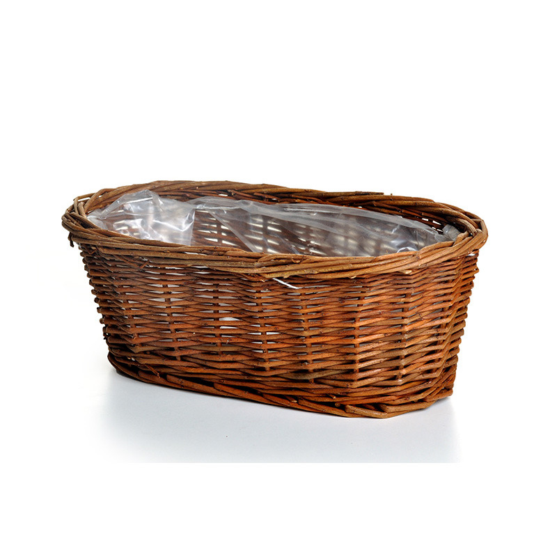 ov&aacute;lis nat&uacute;r vessző t&aacute;l barna 24,5x13,5x9cm