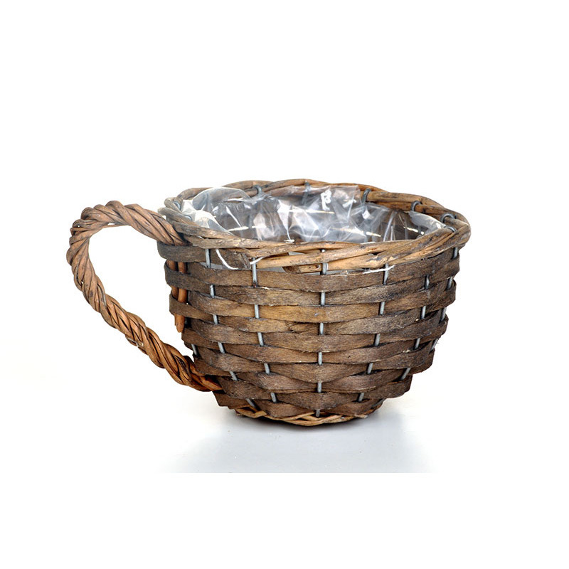 hasított fa csésze szürke 20x15x10,5cm