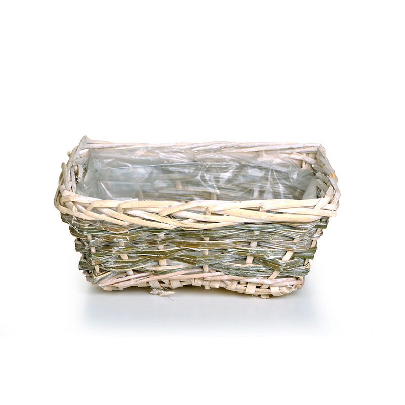 sz&ouml;gletes has&iacute;tott fa t&aacute;l nat&uacute;r-antikolt z&ouml;ld 26x21x10,5cm