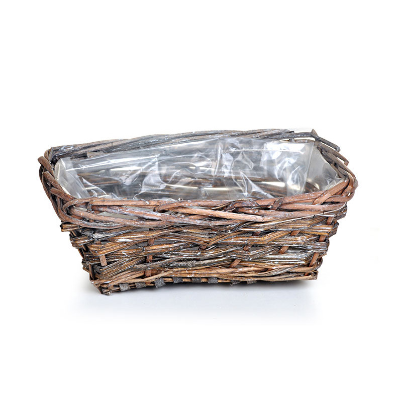 sz&ouml;gletes has&iacute;tott vessző t&aacute;l sz&uuml;rke 25x18x10cm