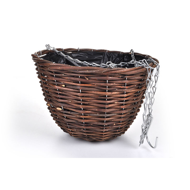 vessző függőkaspó barna 29x22/65cm