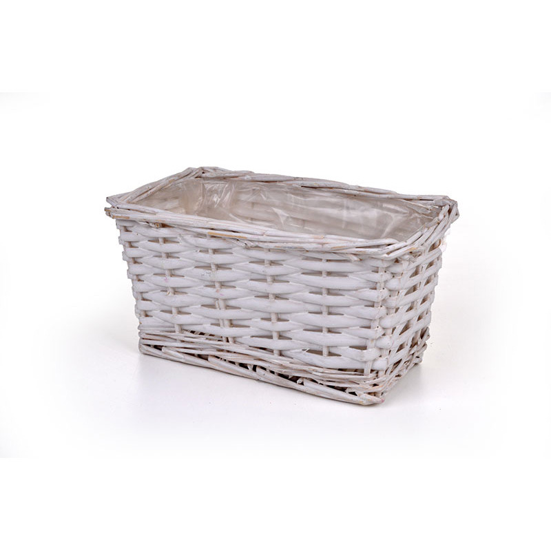 szögletes hasított vessző tál fehér 24x14,5x12,5cm