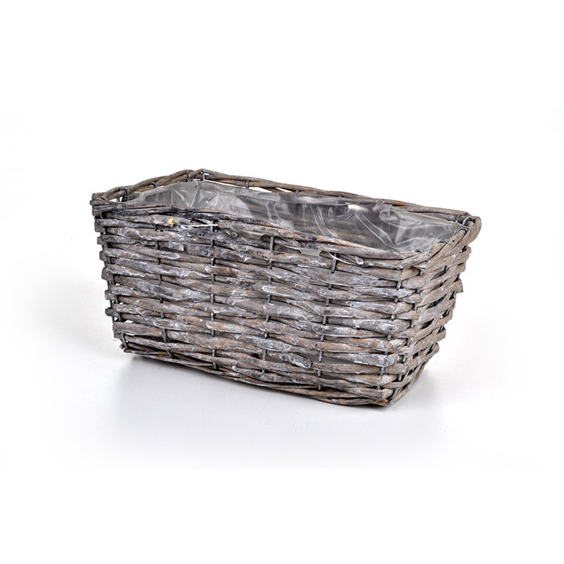 sz&ouml;gletes has&iacute;tott vessző t&aacute;l sz&uuml;rke 26x16x12cm