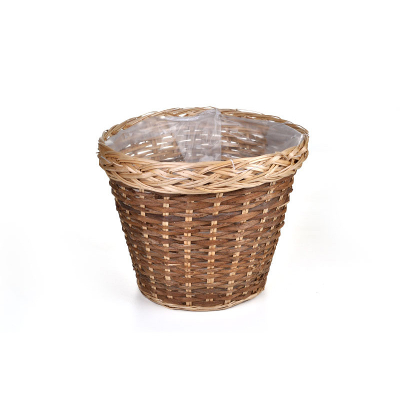 nyúzott vessző kaspó natúr-világosbarna 23,5x21cm