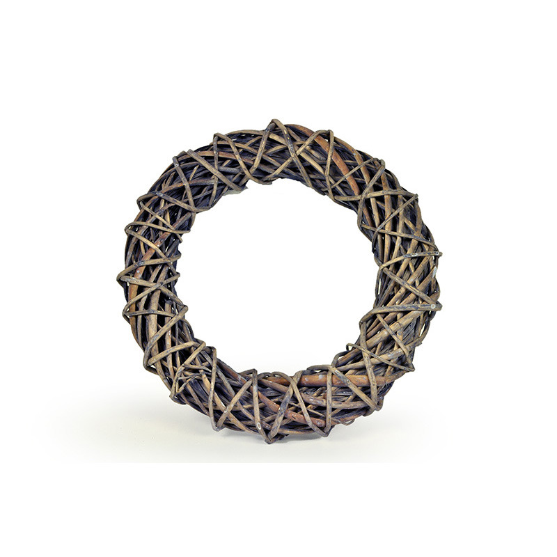 has&iacute;tott vessző koszor&uacute; sz&uuml;rke 25x7cm