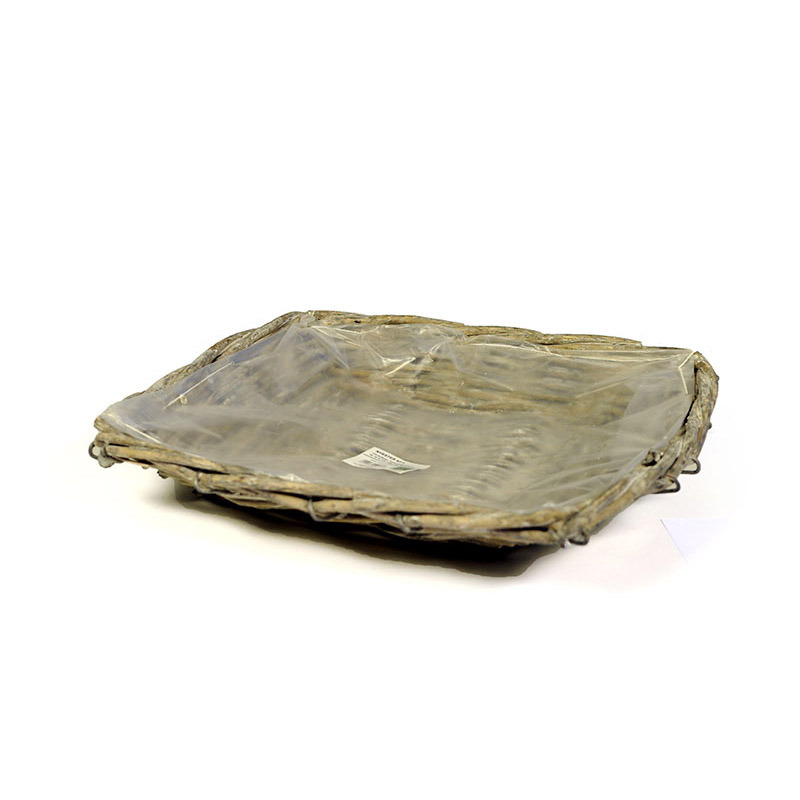 hasított vessző tál szürke 30x 30x5cm