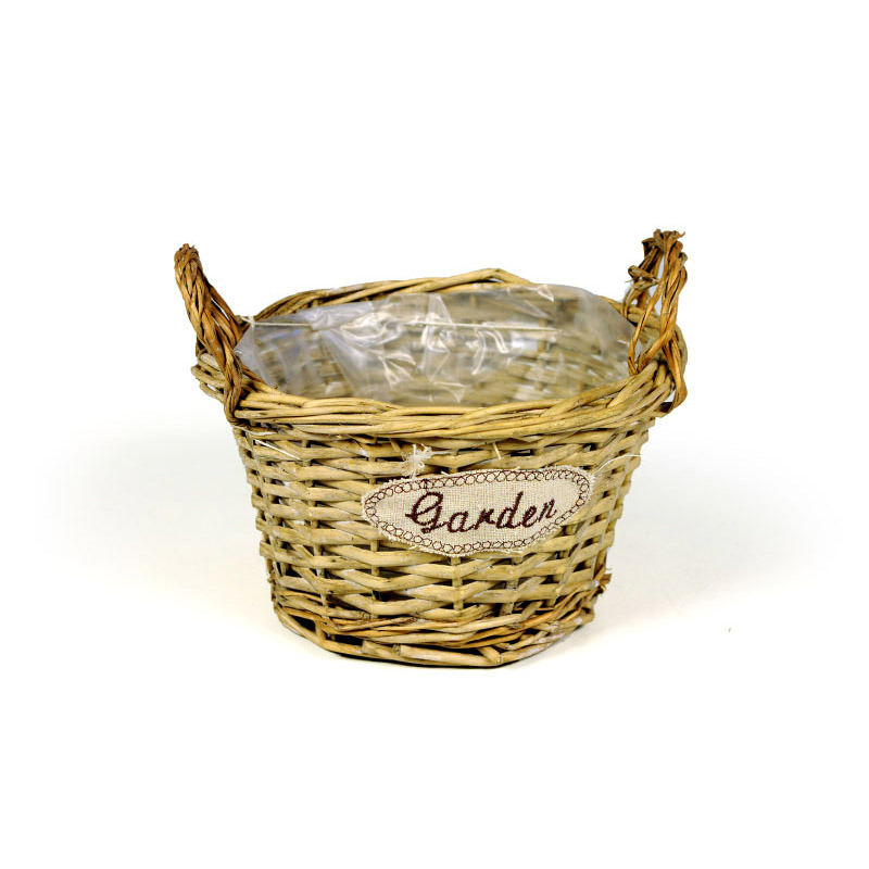 has&iacute;tott vessző t&aacute;l k&eacute;t f&uuml;llel garden felirattal sz&uuml;rke 19x11/15cm