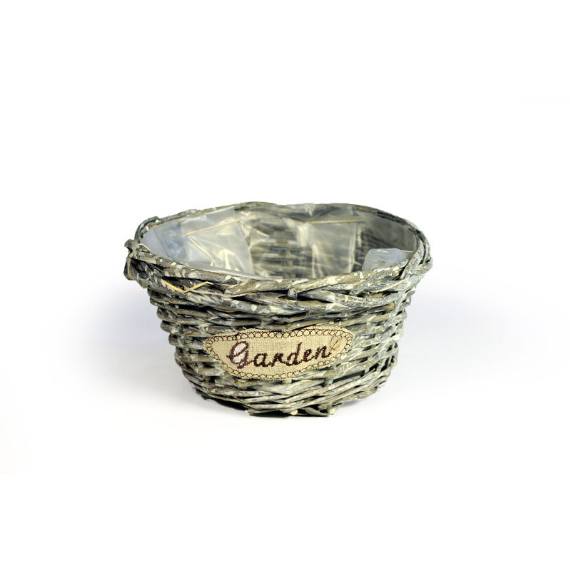 has&iacute;tott vessző t&aacute;l garden felirattal sz&uuml;rke 18x9cm