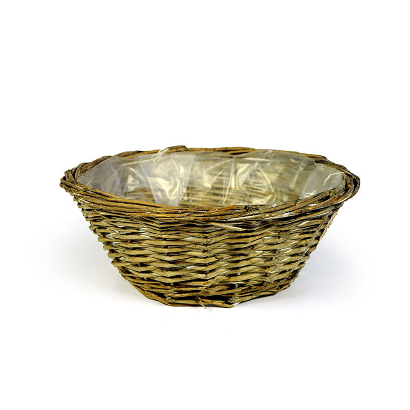 vessző tál garden felirattal szürke 30x10cm