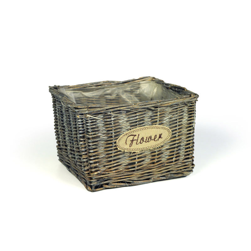 sz&ouml;gletes vessző t&aacute;l flower fe lirattal sz&uuml;rke 20x16,5x13cm