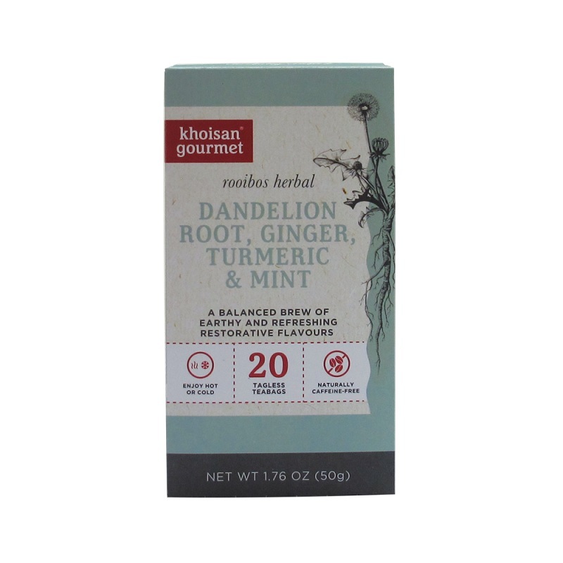 pitypang gyökér, gyömbér, kurkuma és Menta tea 20x2,5g (lejárat dátuma: 2025.06.30)