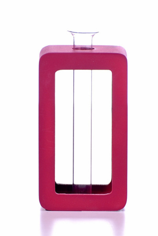 üvegfiolás fa virágtartó