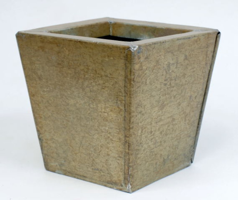 szögletes cink kaspó 11x11x11cm