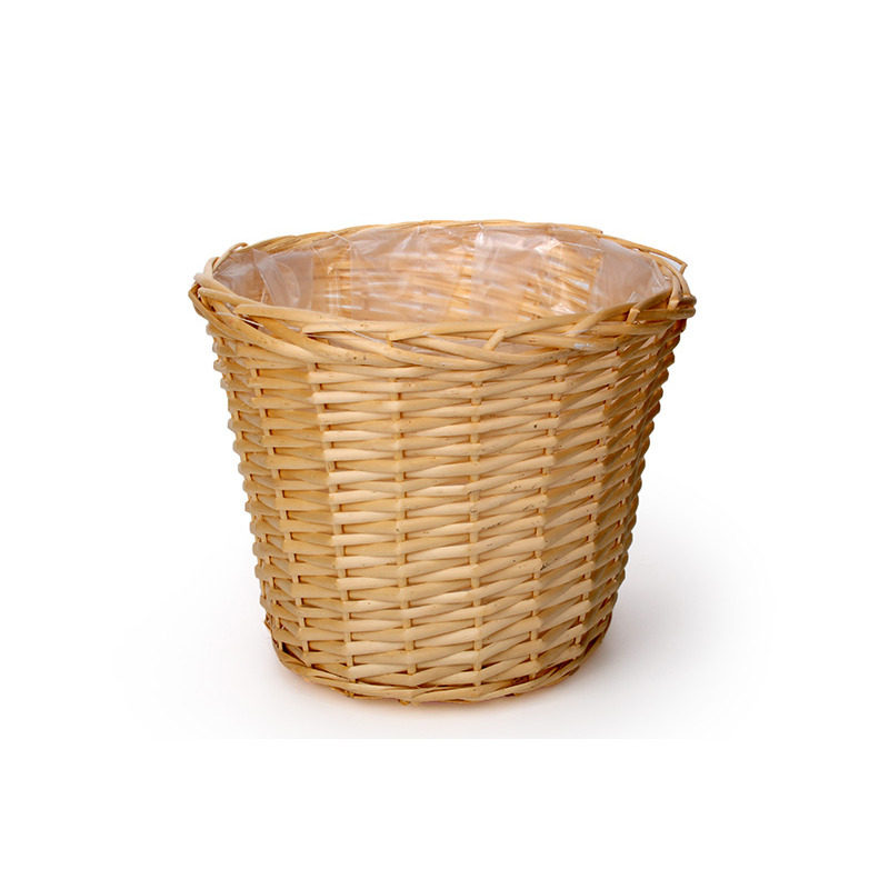 hasított vessző kaspó natúr 33x25cm