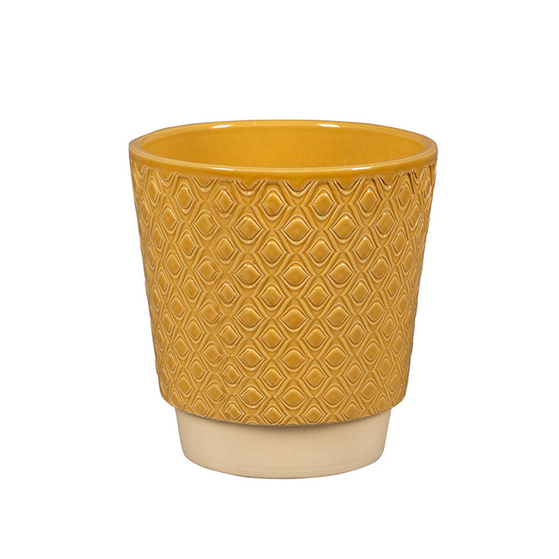 Odense Eye ker&aacute;mia orchidea kasp&oacute; okkers&aacute;rga 15x15,5cm