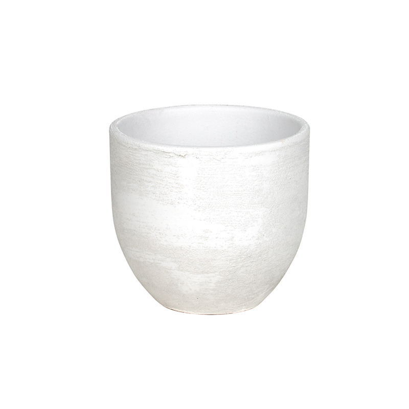 Delhi kerámia kaspó fehér 18x16cm