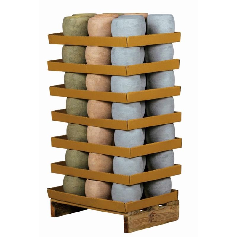 Delhi kerámia kaspó antik zöld-antik barna-antik szürke mix raklap 16x14cm -63db