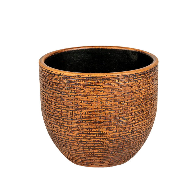 Arosa kerámia kaspó barna 35x31cm