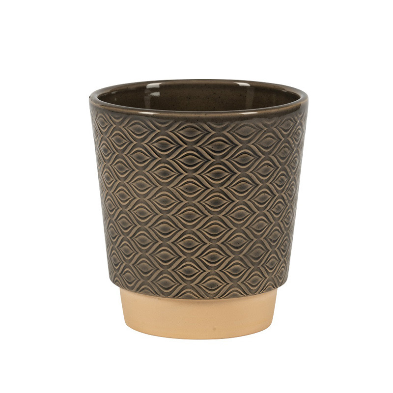 Odense Eye kerámia orchidea kaspó szürke 15x15,5cm