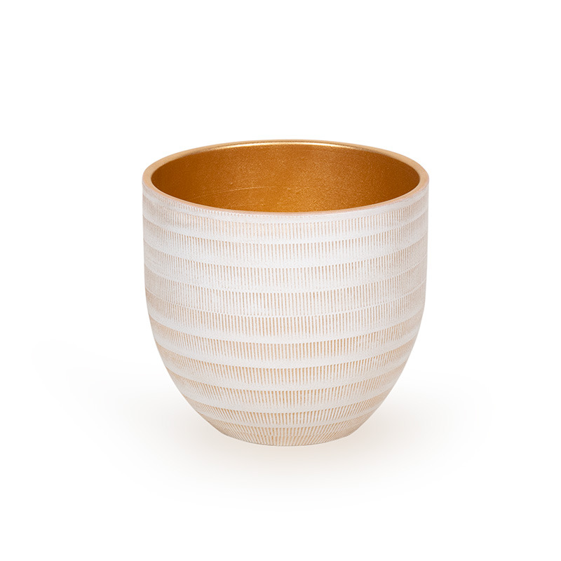 Le Havre ker&aacute;mia kasp&oacute; feh&eacute;r-arany 16x14cm