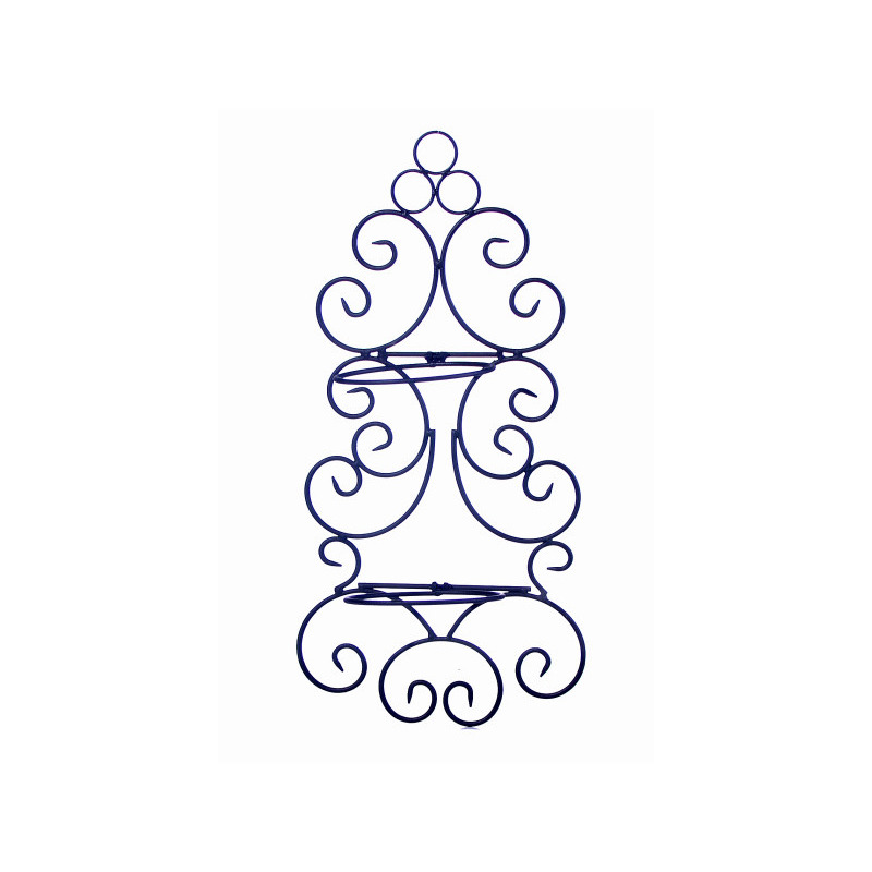 két cserepes kovácsoltvas fali virágtartó