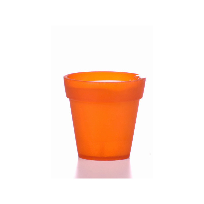 műanyag mini kaspó narancs 8cm